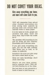 Do Not Covet Your Ideas: Give Away Everything You Know
